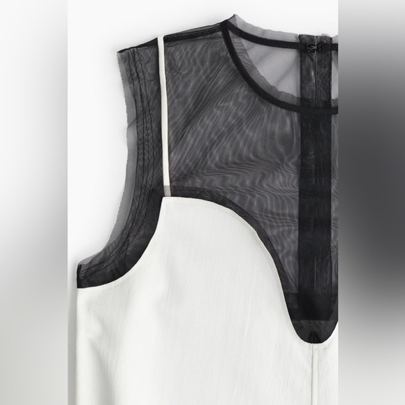 NWT H&M Edition Capsule Layered Crepe Satin Dress - Picture 6 of 7